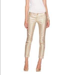 Lilly Pulitzer Gold Worth Skinny Jeans